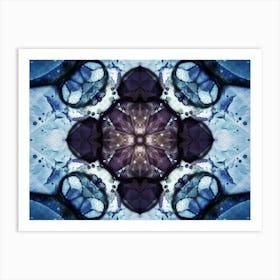 Modern Abstraction Blue Watercolor Decor 1 Art Print