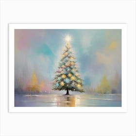 Abstract Christmas Tree 4 Art Print