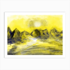 Mountain Desert Landscape Art Print