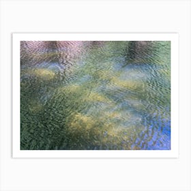 Abstract summer reflection at the lake Art Print