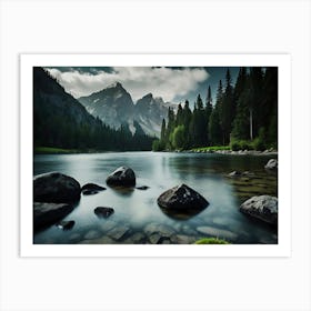 Rocky Mountain Lake Art Print