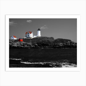 Nubble Lighthouse-Selective Color Art Print