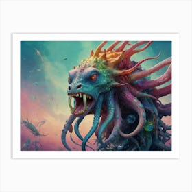 Mythical Tentacle Beast 2 Art Print