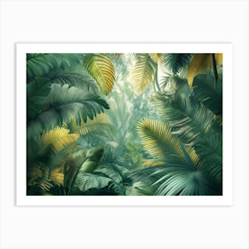 3d Tropical Jungle Art Print