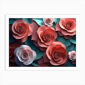 Paper Roses 15 Art Print