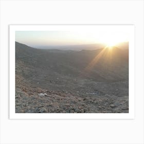 Sunset in the desert Art Print