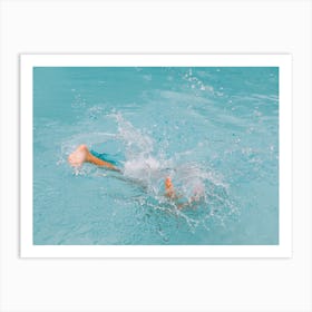 Dive in the refreshing pool Art Print