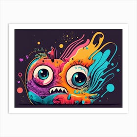 Halloween Colorful Monster 01 Art Print