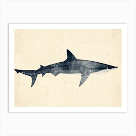 Thresher Shark Silhouette 2 Art Print