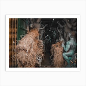 Statues In A Market Art Print