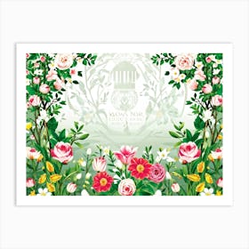 An Enchanting Illustration Of A Season Blooming In Spring Where The Botanical Garden Teems With Dec (2) Art Print