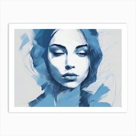 Blue Abstract Painting Art Print