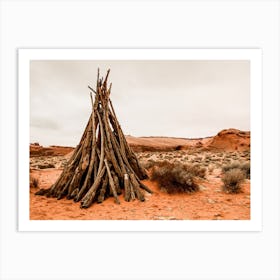 Primitive Tipi In Utah Art Print