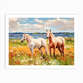 Horses Painting In Prince Edward Island, Canada, Landscape 4 Art Print