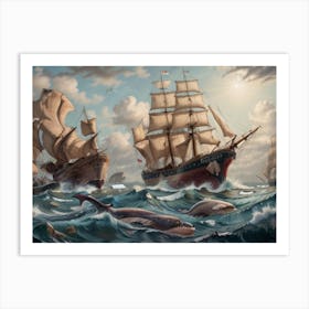 Ship In The Sea 2 Art Print