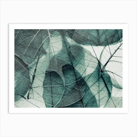 Olive Green Leaves Art Print
