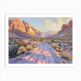 Western Sunset Landscapes Red Rock Canyon Nevada 2 Art Print