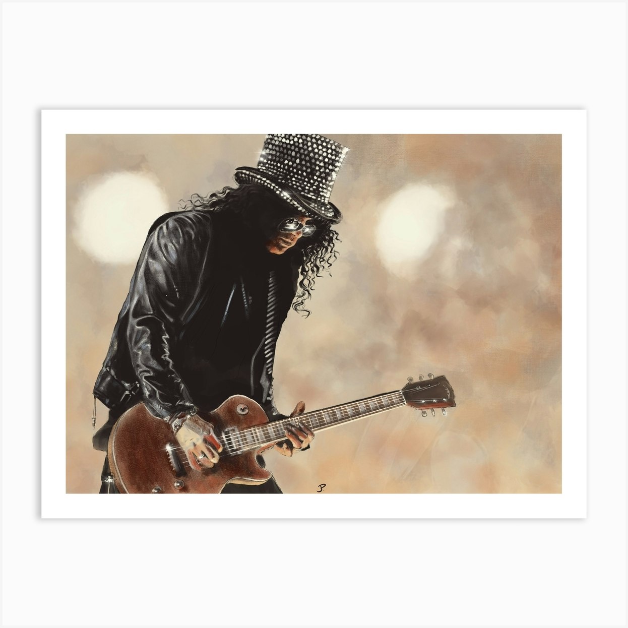 Slash - Guns N Roses Art Print