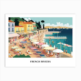 French Riviera Vintage Travel Poster Landscape 2 Art Print