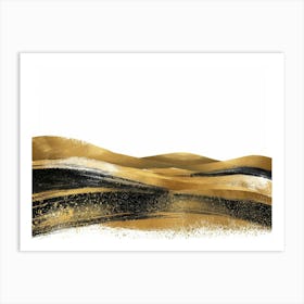 Gold And Black Canvas Print 40 Art Print