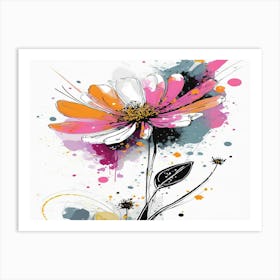 Abstract Flower 3 Art Print