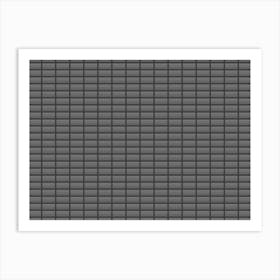 Black Elongated Lattice Tiles Art Print