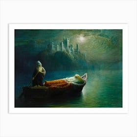 The Death of Elaine ~ 1877 by Homer Watson | King Arthur's Legend | Canadian Oil Painting from The Mists of Avalon Art Print