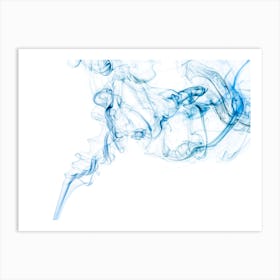 Smoke On White Background Art Print