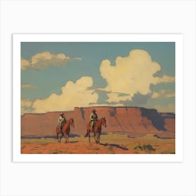 Two Cowboys In The Desert 1 Art Print