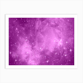 Orchid Galaxy Space Background Art Print