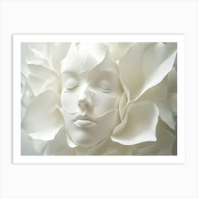 White Flower Sculpture Art Print