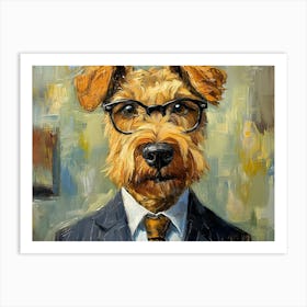 This Airedale Is All Business 2 Art Print