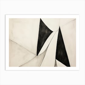 Abstract Black And White Painting 1 Art Print