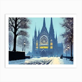 Snowy Cathedral Art Print