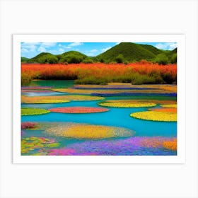 Colorful Lily Pond Art Print