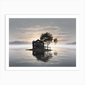 House In The Mist Art Print