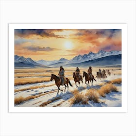 Horses On The Plains Art Print