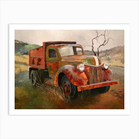 Rusted �l Auf Leinwand Art Print