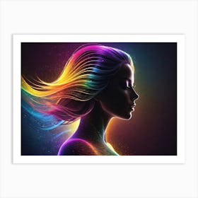 Rainbow Woman Art Print