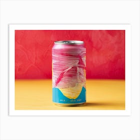 A Soda Can Cover Featuring A Meticulously Folded Paper Art Of A Face Elegantly Rendered In Hues Of Art Print