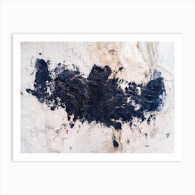 Stained Background. Abstract black paint grunge background 17 Art Print