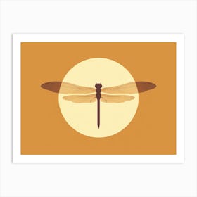  Dragonfly Wandering Glider Minimal  Art Print