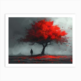 Red Tree 2 Art Print