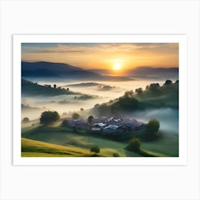 Sunrise In The Valley paintings art print 1 Art Print