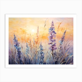 Sunset In The Meadow Art Print