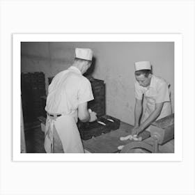 Preparing Rolls For Baking, Bakery, San Angelo, Texas By Russell Lee Art Print