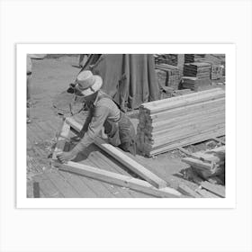 Food Storage Plant, Assembling Trusses In Wood Jig, Southeast Missouri Farms Project By Russell Lee Art Print