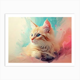 Cat Abstract 2 Art Print