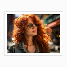 Woman With Red Hair Art Print