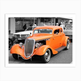 Orange Ford Coupe Art Print